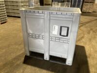 Palletboxen 1400 liter dichte kuubkisten kunststof vloeistofdicht 130x115x125 cm.