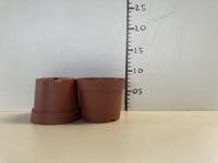 Zeer mooie partij terracotta 0,52 liter / 10,5 cm potten