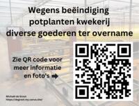 Wegens beindiging  potplanten kwekerij diverse goederen ter overname