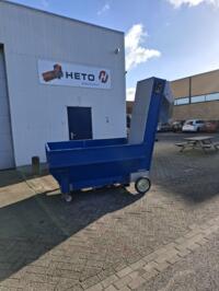 Te koop grondopvoer elevator / mobiele grondbunker Visser volledig nagezien.